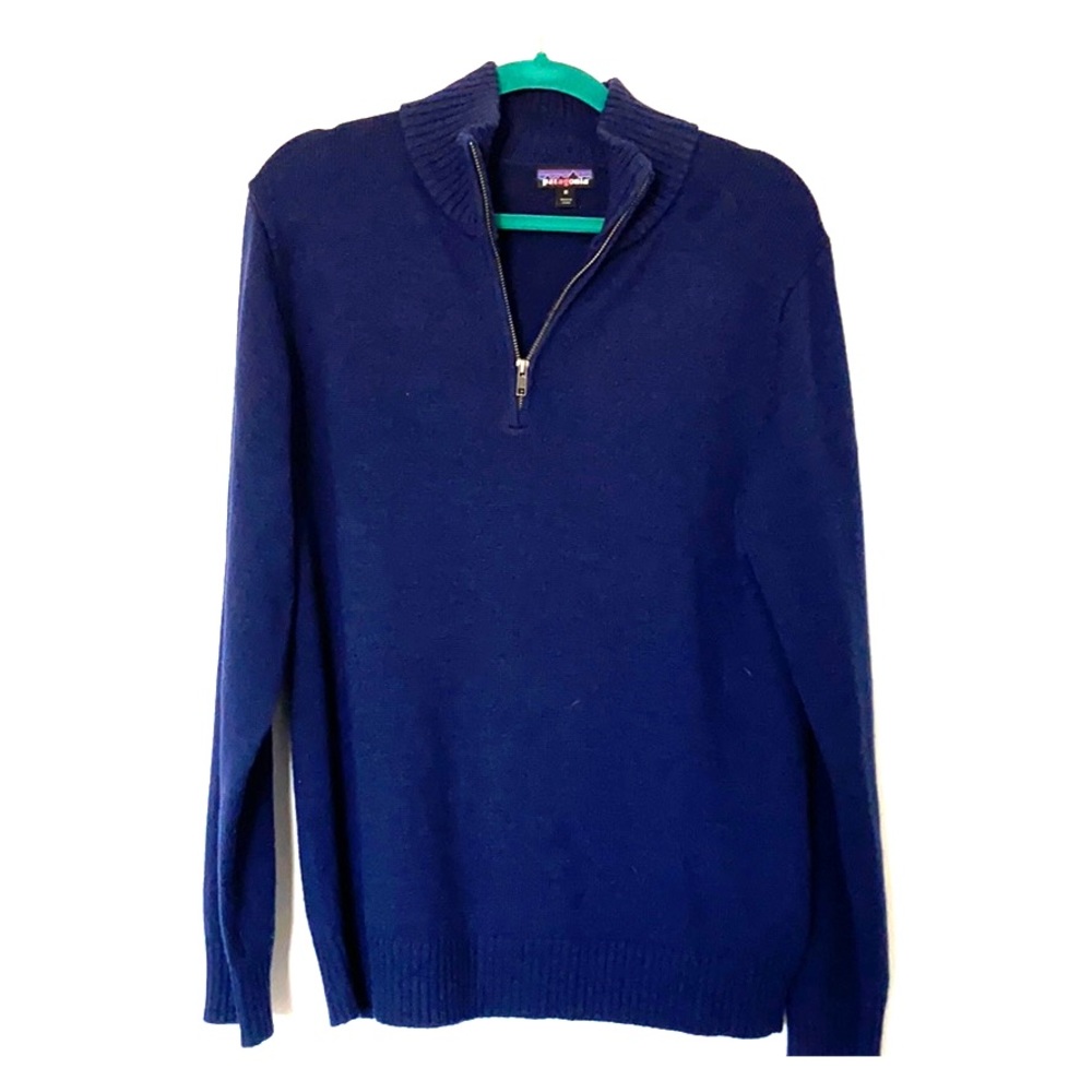 Patagonia Men’s Navy Blue Marino Wool Sweater SZ M